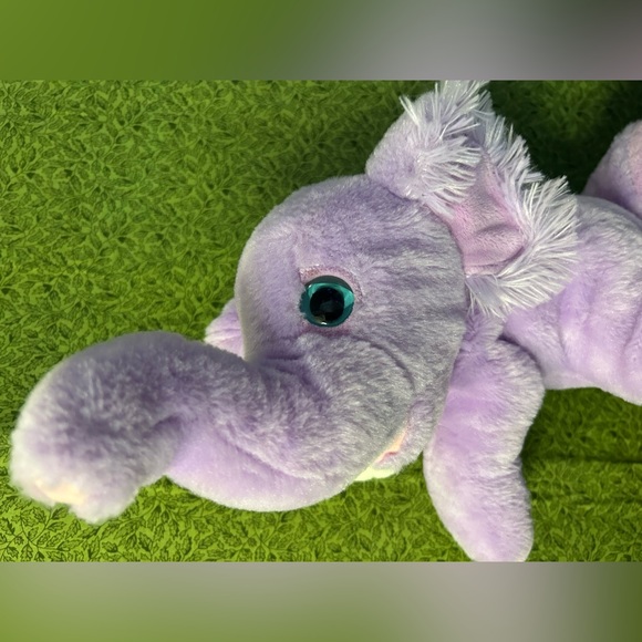 The Petting Zoo Plush Stuffed Purple Elephant 14” - Picture 6 of 8